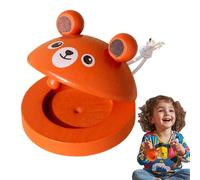 Nacchere per dita in legno, nacchere per bambini Strumento musicale a | Simpatico tabellone per applaudire con le dita della mano con motivo animale e cordino per i giocattoli per la e