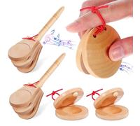 Nacchere Spagnole in Legno 4 Pezzi, Strumento a Percussione