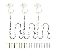 NACETURE Confezione da 3 ganci da soffitto per appendere piante con catena per appendere - Gancio da parete in metallo staffa per piante in ferro ganci per lanterne a vento, fioriere