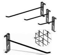 NACETURE Confezione da 30 ganci doppi per griglia, ganci da parete per griglia da parete, ganci da parete da 1,2/15/20,3 cm sul fondo, pannelli resistenti