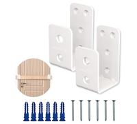 NACETURE Staffe per barriera per porta, colore bianco, confezione da 2