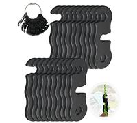 NACETURE Tendicinghia in lega di alluminio per tenda da campeggio, per campeggio, escursionismo, zaino in spalla, pali ultraleggeri, tiranti per tende (nero, confezione da 20)