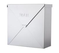 nach mb-6300slv Chicago argento stile industriale Mailbox - montaggio a parete, argento, 25,4 x 25,4 x 10,2 cm