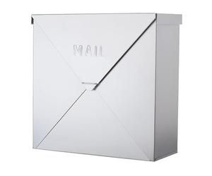 nach mb-6300slv Chicago argento stile industriale Mailbox - montaggio a parete, argento, 25,4 x 25,4 x 10,2 cm