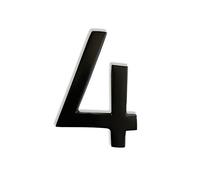 NACH Numero di indirizzo magnetico per cassetta postale, porta del garage e porta d'ingresso, HH-4MAG-BLK-4, alluminio nero, 10,2 cm, 4, massima protezione dalla ruggine, by North American Country Home