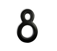 NACH Numero di indirizzo magnetico per cassetta postale, porta del garage e porta d'ingresso, HH-4MAG-BLK-8, alluminio nero, 10,2 cm, 8, massima protezione dalla ruggine, by North American Country Home