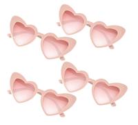 NACHLYNN Occhiali da sole a forma di cuore, 4/12/24 pezzi, occhiali da sole da donna, da uomo, polarizzati, per matrimoni, vacanze, attività all'aperto e servizi fotografici (4, rosa)
