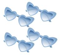 NACHLYNN Occhiali da sole a forma di cuore, 4/12/24 pezzi, stile retrò, da donna, da uomo, polarizzati, per matrimoni, vacanze, attività all'aperto e servizi fotografici (4, blu)