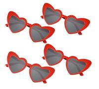 NACHLYNN Occhiali da sole a forma di cuore, 4/12/24 pezzi, stile retrò, da donna, da uomo, polarizzati, per matrimoni, vacanze, attività all'aperto e servizi fotografici (4, rosso)