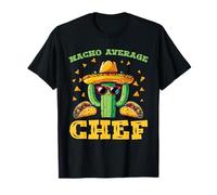 Nacho Average Chef Cactus Umorismo messicano Arte Maglietta