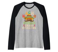 Nacho Average Crane Operator Sombrero Beard Cinco de Mayo Maglia con Maniche Raglan