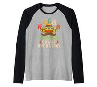 Nacho Average Crane Operator Sombrero Beard Cinco de Mayo Maglia con Maniche Raglan