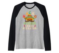 Nacho Average Crane Operator Sombrero Beard Cinco de Mayo Maglia con Maniche Raglan