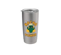 Nacho Average Fisher divertente pescatore pescatore pesca gioco di parole scherzo Bicchiere termico in acciaio inox doppia parete