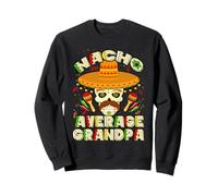 Nacho Average Grandpa Mexican Skull Cinco De Mayo Felpa