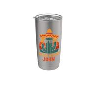 Nacho Average John Gifts - Regalo di compleanno con nome personalizzato divertente Bicchiere termico in acciaio inox doppia parete