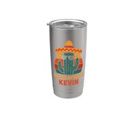 Nacho Average Kevin Gifts Birthday Funny Custom Name Bicchiere termico in acciaio inox doppia parete