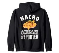 Nacho Average Reporter Divertente Cinco de Mayo Fun Nachos Pun Felpa con Cappuccio