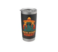 Nacho Average Robert Gifts - Regalo di compleanno divertente con nome personalizzato Bicchiere termico in acciaio inox doppia parete