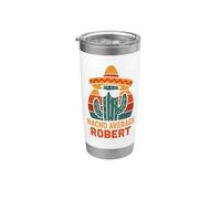 Nacho Average Robert Gifts - Regalo di compleanno divertente con nome personalizzato Bicchiere termico in acciaio inox doppia parete