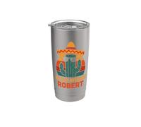 Nacho Average Robert Gifts - Regalo di compleanno divertente con nome personalizzato Bicchiere termico in acciaio inox doppia parete