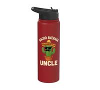Nacho Average Uncle Jkes Divertente preferito per il compleanno messicano Stainless Steel Insulated Water Bottle