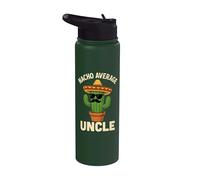 Nacho Average Uncle Jkes Divertente preferito per il compleanno messicano Stainless Steel Insulated Water Bottle