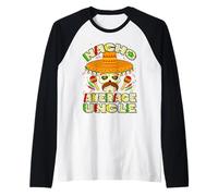 Nacho Average Uncle Mexican Skull Cinco De Mayo Maglia con Maniche Raglan