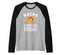 Nacho Diplomatico Medio Divertente Cinco de Mayo Divertimento Nachos Pun Maglia con Maniche Raglan