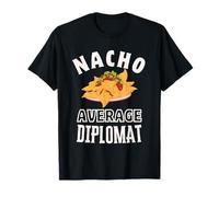 Nacho Diplomatico Medio Divertente Cinco de Mayo Divertimento Nachos Pun Maglietta