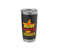 Nacho Ingegnere Medio Divertente Ingegneria Umorismo Sarcasmo Bicchiere termico in acciaio inox doppia parete