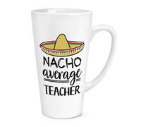 Nacho Media Insegnante 483ml Grande Latte Tazza World's Best Regalo Bellissimo