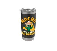 Nacho Volontariato Medio Divertente Volontariato Scherzo Gioco di parole Detto Bicchiere termico in acciaio inox doppia parete