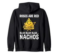 Nachos Stack Roses Are Red Poem Parodia Carino Kawaii Cartoon Felpa con Cappuccio