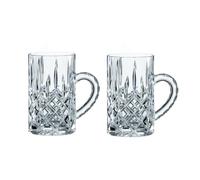 Nachtmann Noblesse 103767 - Set di 2 bicchieri da tè con manico, 256 ml, tazze da tè in cristallo per bevande calde, lavabili in lavastoviglie