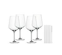 NACHTMANN Set 4 Calici Bicchieri da Spritz Cocktail Cristallo 640ml con 4 Cannuc