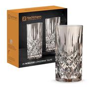 Nachtmann Set di 2 bicchieri da long drink, 395 ml, tortora, Noblesse, 105713, bicchieri da cocktail in vetro di cristallo, lavabili in lavastoviglie