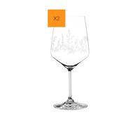 Nachtmann Set di 2 bicchieri da vino, 630 ml, Tattoo Botanical, 105722, con design floreale, colore bianco, vetro di cristallo, bicchieri aperitivi lavabili in lavastoviglie