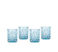 Nachtmann Set di 4 bicchieri da whisky, 295 ml, blu acqua, Noblesse, 104239B, bicchiere in vetro di cristallo, bicchieri da whisky lavabili in lavastoviglie
