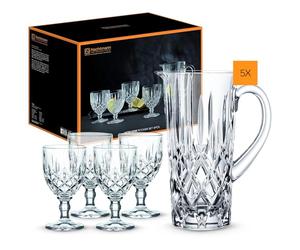 Nachtmann Spiegelau 102387 - Set di 5 caraffe da 1190 ml + 4 bicchieri da 350 ml, in cristallo