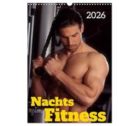 Nachts im Fitness (Wandkalender 2026 DIN A3 hoch), CALVENDO Monatskalender: 12 attraktive Männermodels trainieren nachts im Fitness