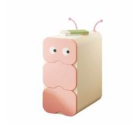 Nachttisch aus Massivholz mit drei Schubladen, charmantem, kompaktem cremefarbenem Design, Aufbewahrungsmöbel für das Schlafzimmer(Pink,(14x14x24in))