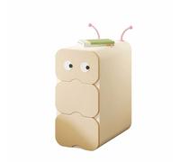 Nachttisch aus Massivholz mit drei Schubladen, charmantem, kompaktem cremefarbenem Design, Aufbewahrungsmöbel für das Schlafzimmer(Apricot,(12x14x24in))