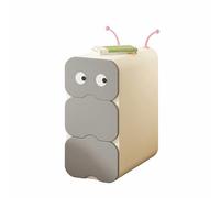 Nachttisch aus Massivholz mit drei Schubladen, charmantem, kompaktem cremefarbenem Design, Aufbewahrungsmöbel für das Schlafzimmer(Gray,(12x14x24in))