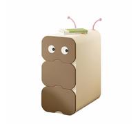 Nachttisch aus Massivholz mit drei Schubladen, charmantem, kompaktem cremefarbenem Design, Aufbewahrungsmöbel für das Schlafzimmer(Brown,(14x14x24in))