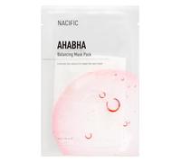 NACIFIC AHABHA Balancing Mask Pack (10 Pezzi) - Maschera Viso in Tessuto di Bambù Brevettato (Bambumin), Esfoliante Pori con AHA e BHA, Doppia Funzione Illuminante e Anti-Rughe, Skincare Coreana