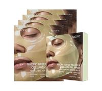 NACIFIC Green Tea Cica Colagen Gel Mask. Maschera Viso in Idrogel con Estratto di tè verde e cica(Set da 4), Collagene ed esosomi di mela, Dona Elasticità, Effetto Glass Skin, K-Beauty Skin Care