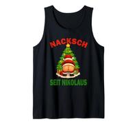 Nacksch Seit Nikolaus Divertente Natale Xmas Santa Design Canotta