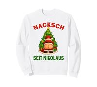 Nacksch Seit Nikolaus Divertente Natale Xmas Santa Design Felpa