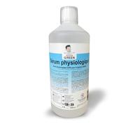NaCl 0.9% - 1L - DR. GREEN - Soluzione fisiologica isotonica salina senza naso bambino naso pulizia delle ferite Saline Solution soluzione per il naso occhi (1 L)